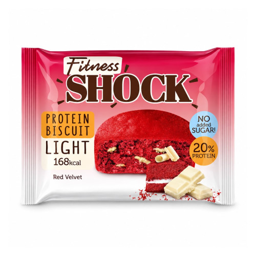 Fitness Shock Protein Biscuit Red Velvet 40 г Fitness Shock Protein Biscuit Red Velvet 40 г