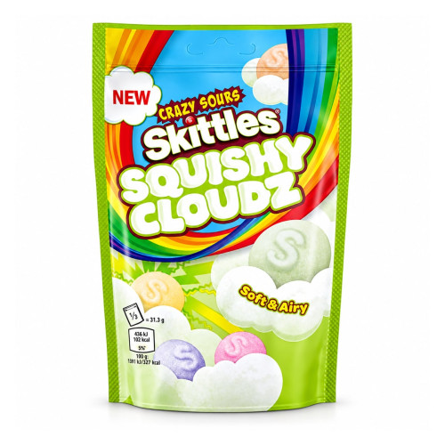 Skittles Squishy Cloudz Crazy Sour 94 г Skittles Squishy Cloudz Crazy Sour 94 г