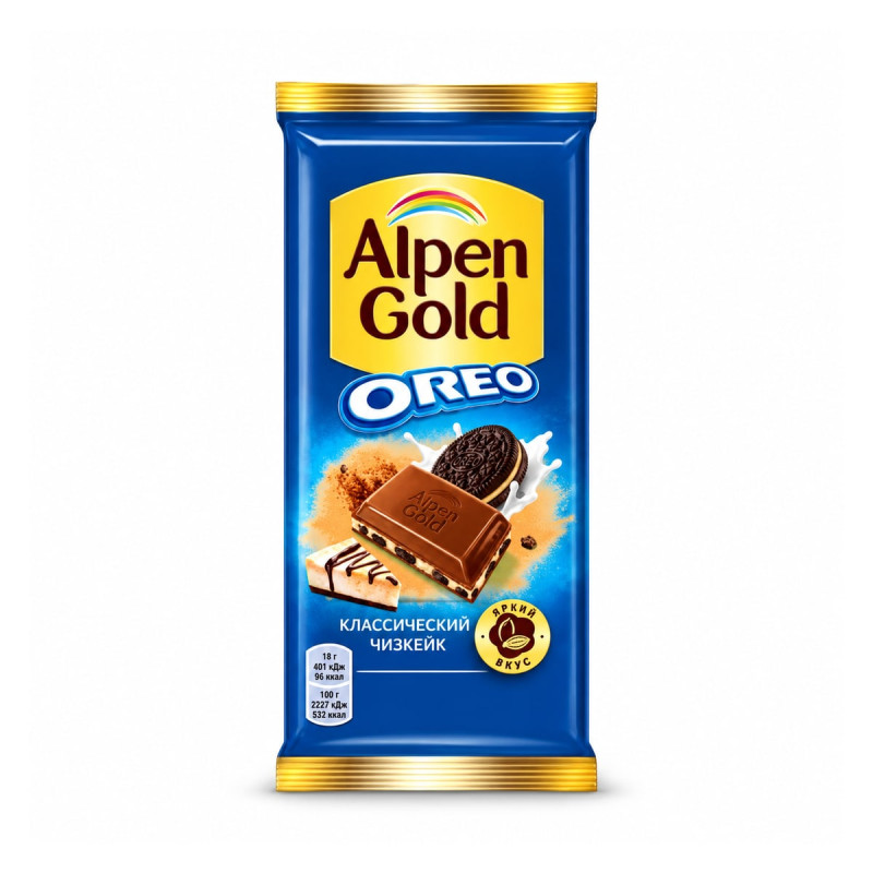 Alpen Gold Шоколад Alpen Gold Oreo Классический чизкейк 85 г