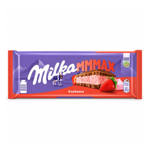 Шоколад Milka MMMAX Клубника 253 г Шоколад Milka MMMAX Клубника 253 г