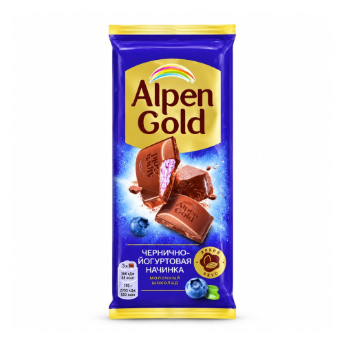 Шоколад Alpen Gold Черничный йогурт 80 г Шоколад Alpen Gold Черничный йогурт 80 г