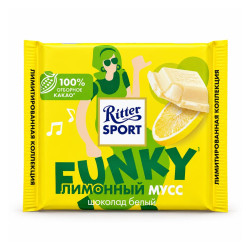 Ritter Sport белый шоколад Лимонный мусс Funky 100г 100 г