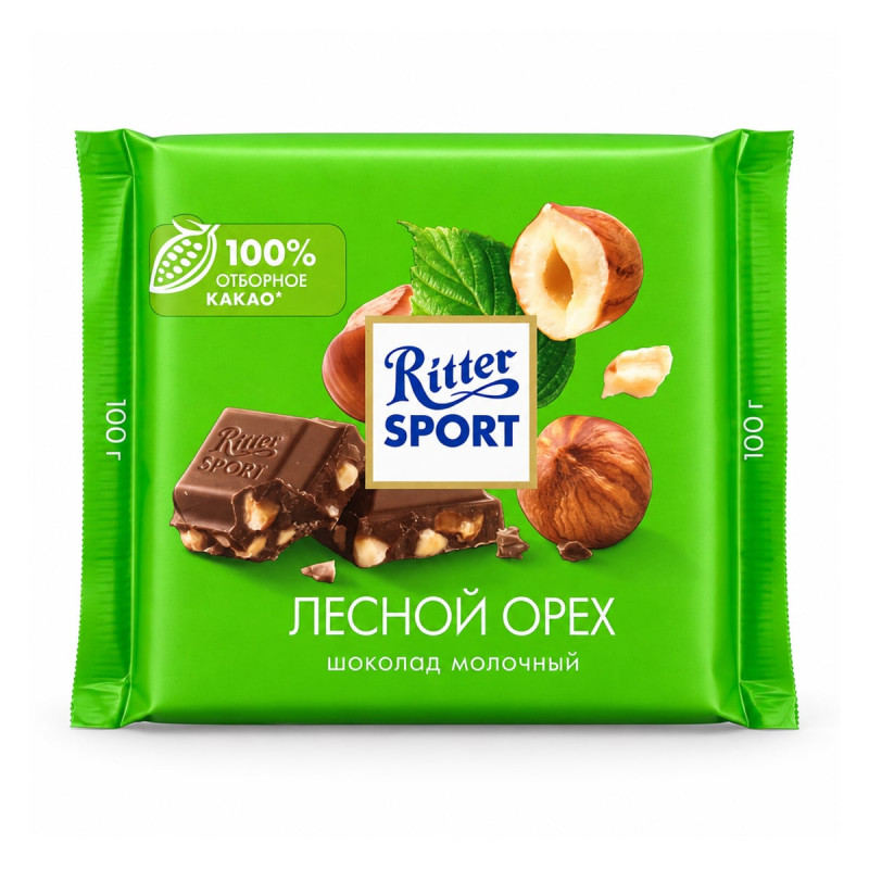 Ritter Sport молочный шоколад Лесной орех 100г 100 г