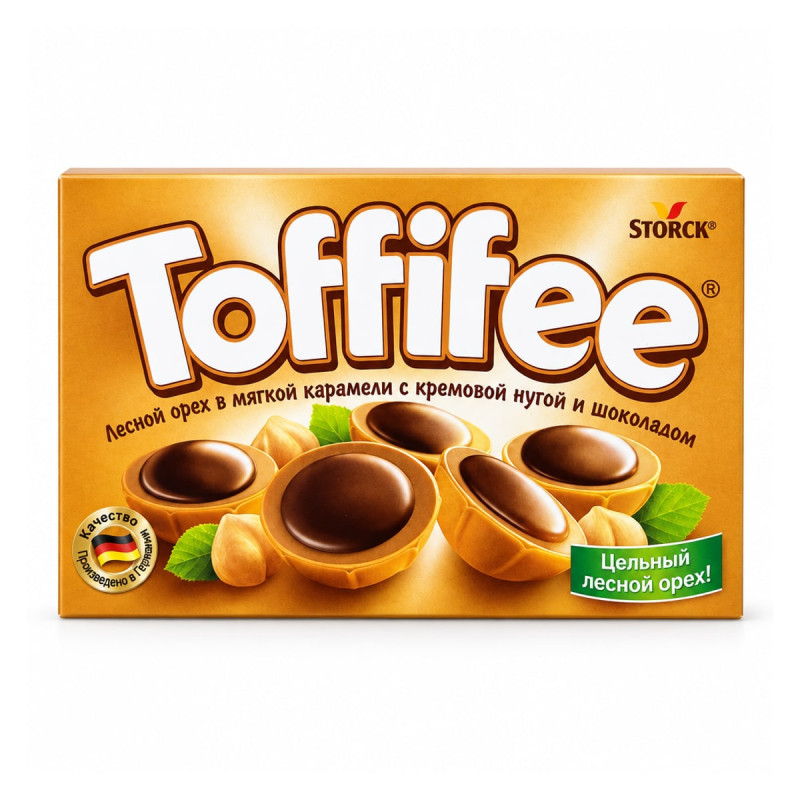 Toffifee конфеты с мягкой карамелью и орехом 125 г