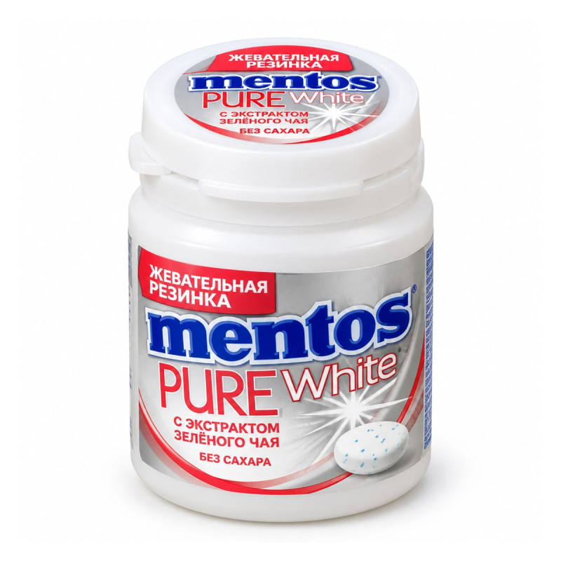 Mentos Жевательная резинка Mentos Pure White 54 г