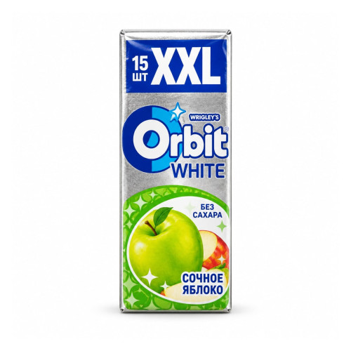 Жевательная резинка Orbit White Сочное яблоко XXL 15 шт. Жевательная резинка Orbit White Сочное яблоко XXL 15 шт.