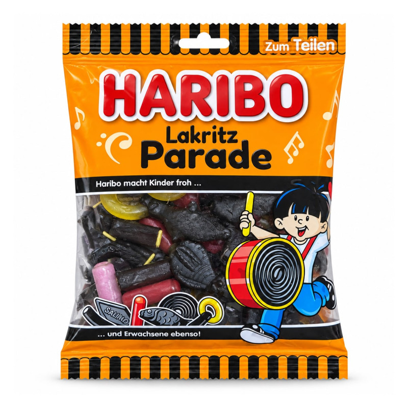 Haribo Lakritz Parade, лакричные конфеты, 175 г