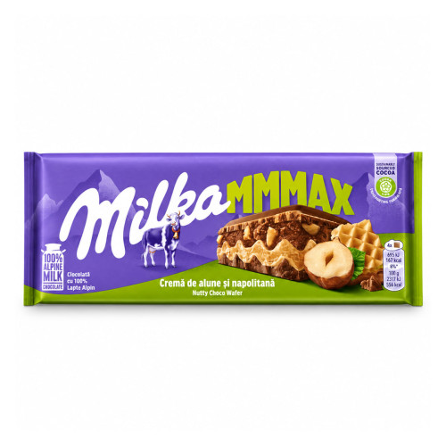Шоколад Milka MMMAX с ореховым кремом и вафлей 270 г Шоколад Milka MMMAX с ореховым кремом и вафлей 270 г