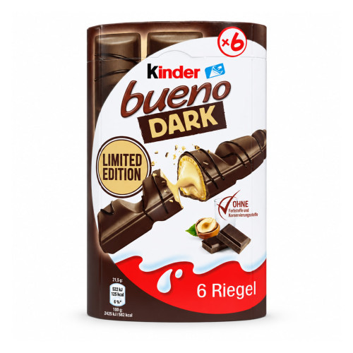 Вафельные батончики Kinder Bueno Dark 6 шт. 129 г Вафельные батончики Kinder Bueno Dark 6 шт. 129 г