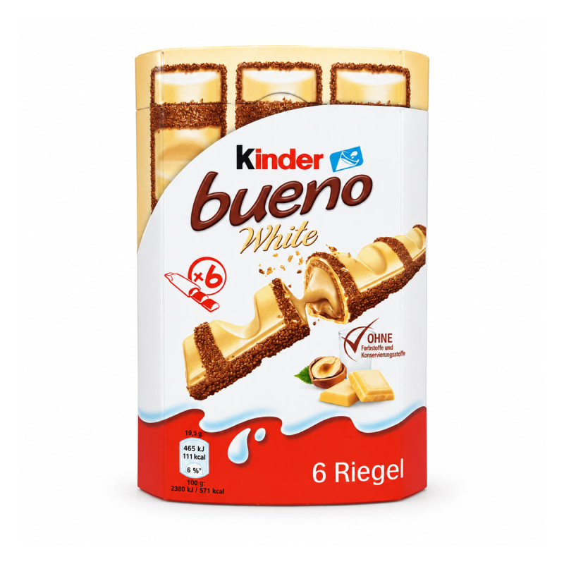 Kinder Вафельные батончики Kinder Bueno White 6 шт. 117 г