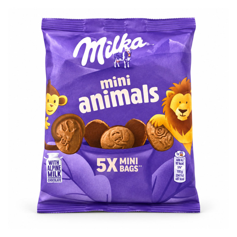 Milka Печенье Milka Mini Animals 5 мини-пакетов 1 шт.
