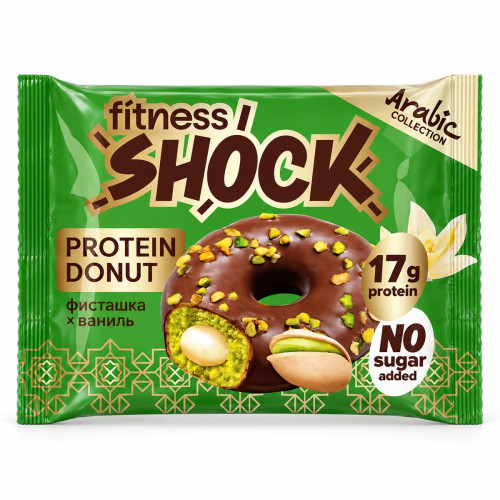 Пончик Fitness Shock Protein Donut Фисташка Пончик Fitness Shock Protein Donut Фисташка