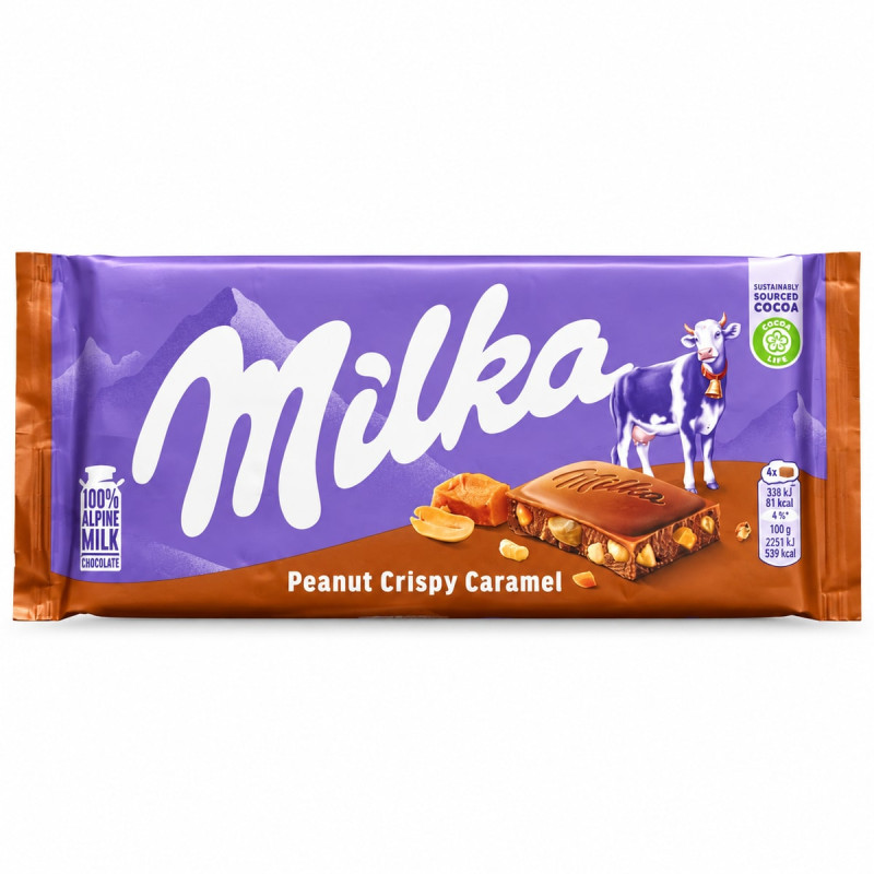 Milka Шоколад Milka Peanut Crispy Caramel 100 г