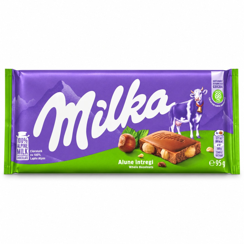 Milka Шоколад Milka Whole Hazelnuts 95 г