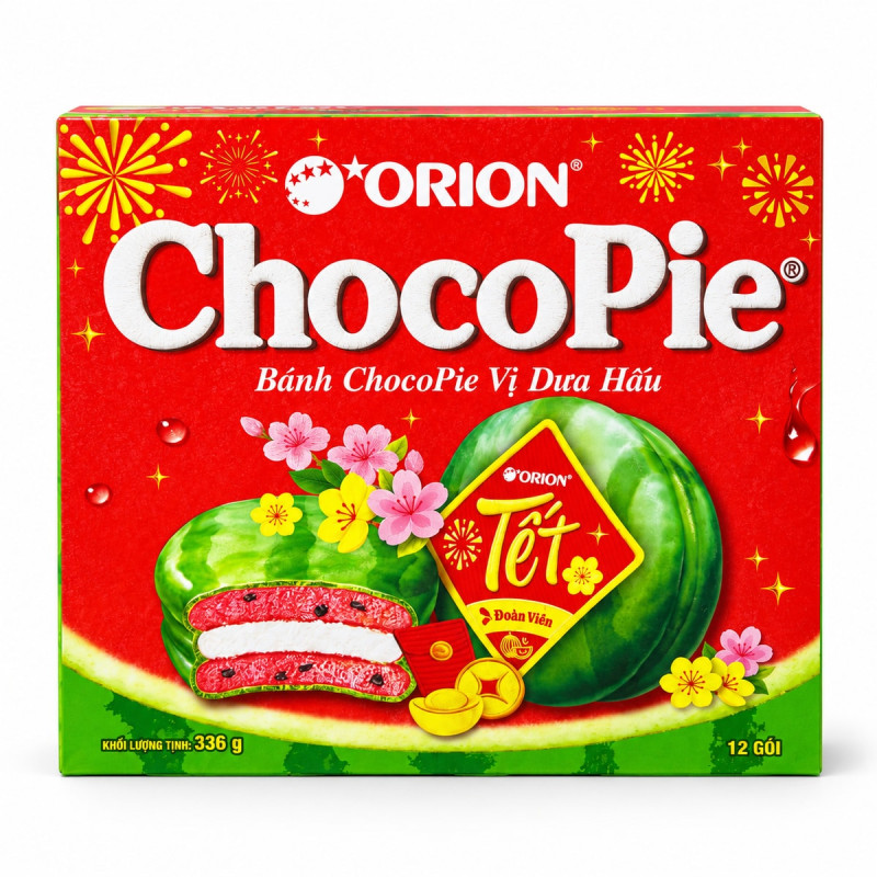 Orion Пирожное Orion Choco Pie Арбуз Tết 12 шт. 336 г