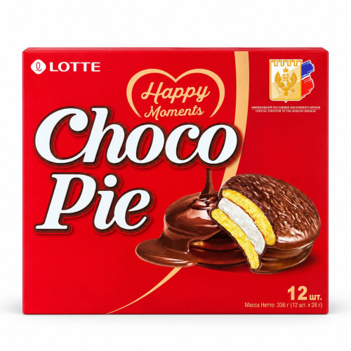 Пирожное Lotte Happy Moments Choco Pie 12 шт. 336 г Пирожное Lotte Happy Moments Choco Pie 12 шт. 336 г
