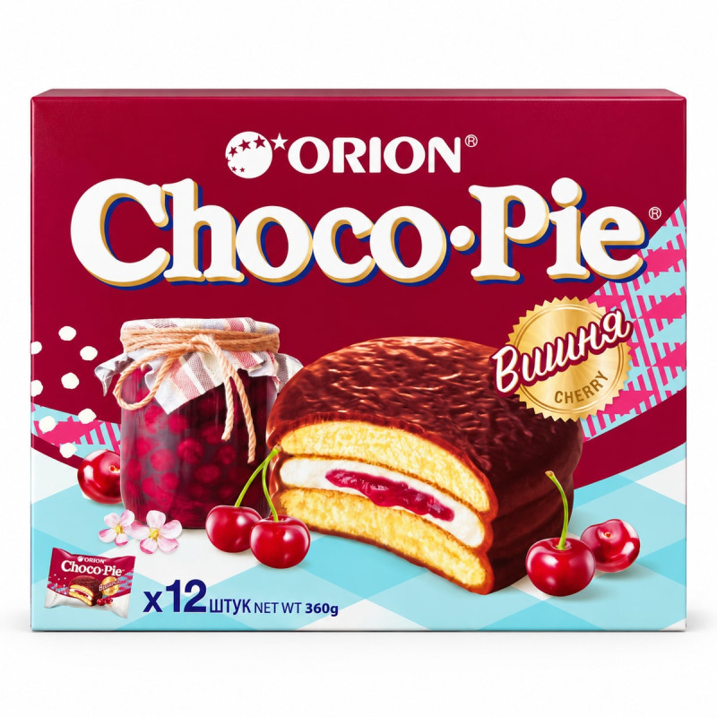 Orion Пирожное Orion Choco Pie Вишня 12 шт. 360 г