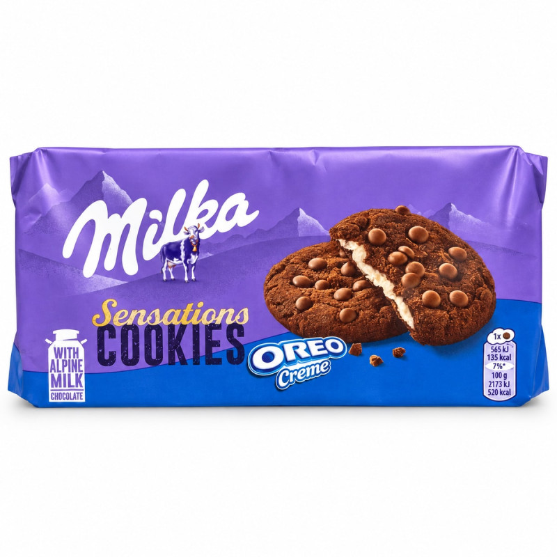 Milka Печенье Milka Sensations Cookies Oreo Creme 156 г