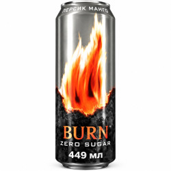 Burn Энергетический напиток Peach Mango Zero Sugar 449 мл