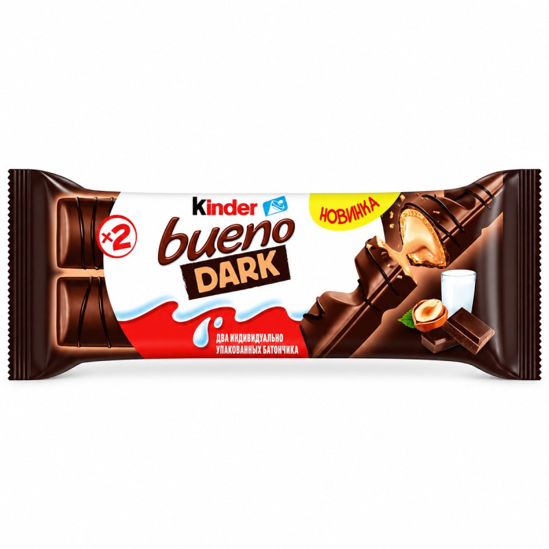 Kinder Вафельный батончик Bueno Dark 39 г