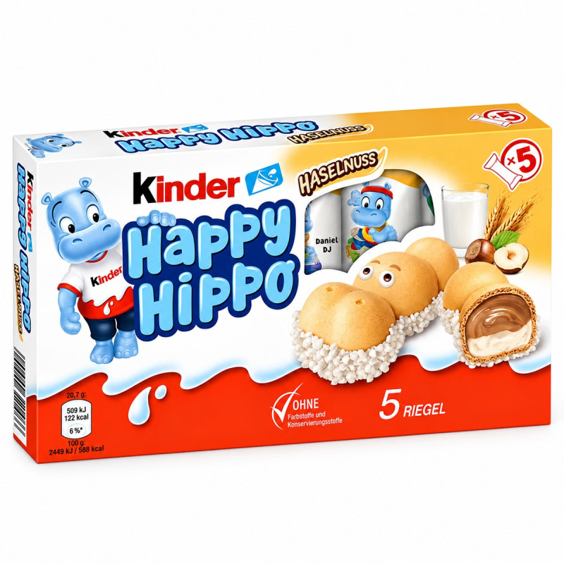 Kinder Вафельные батончики Happy Hippo Hazelnut 103.5 г