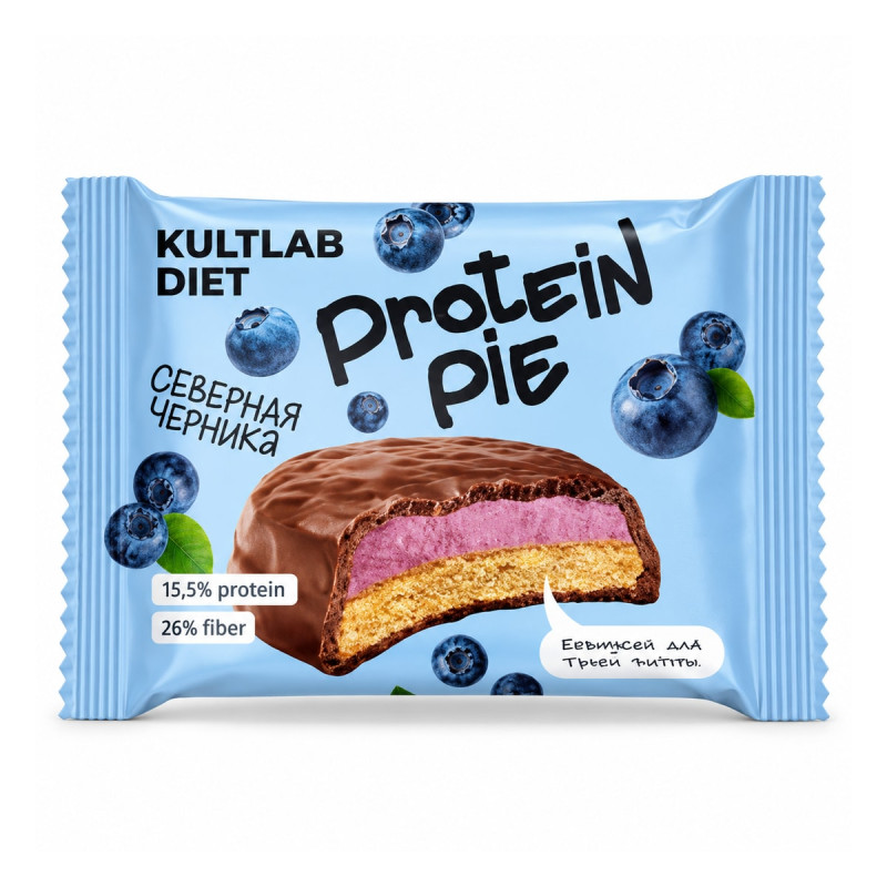 KULTLAB Протеиновое пирожное DIET Северная черника 60 г