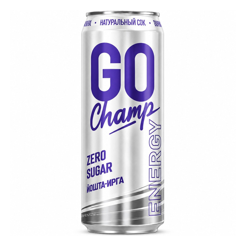 Go Champ Энергетический напиток Zero Sugar Йошта и ирга 0.45 л