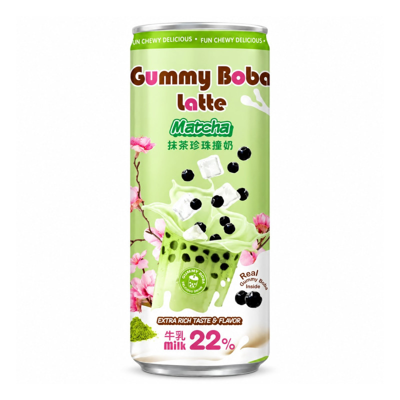 Os Bubble Напиток Gummy Boba Latte Matcha 0.47 л