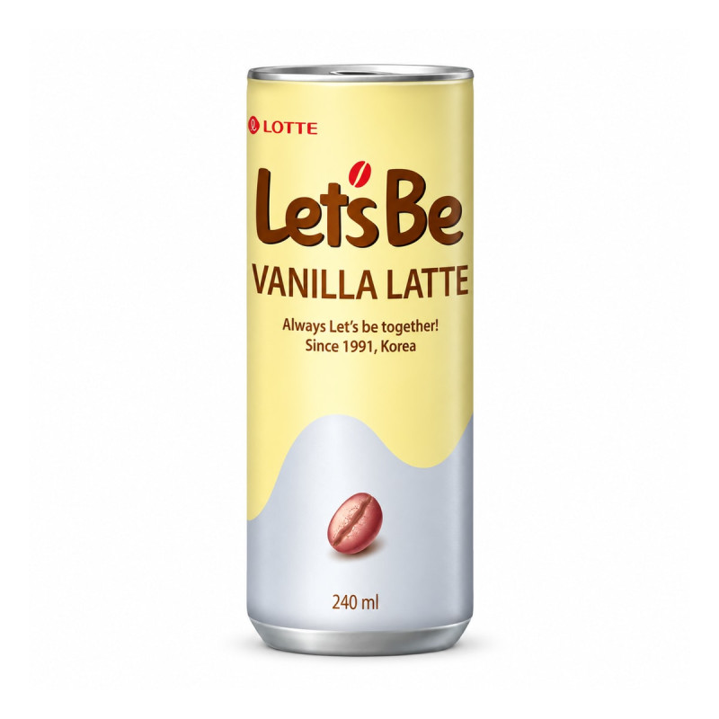 Lotte Кофейный напиток Let's Be Vanilla Latte 0.24 л