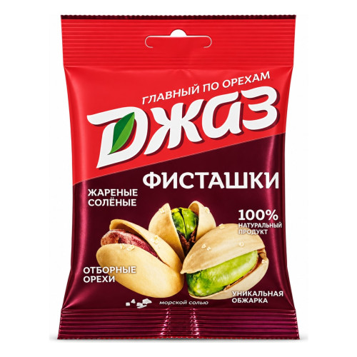 Джаз Фисташки жареные соленые 40 г Джаз Фисташки жареные соленые 40 г