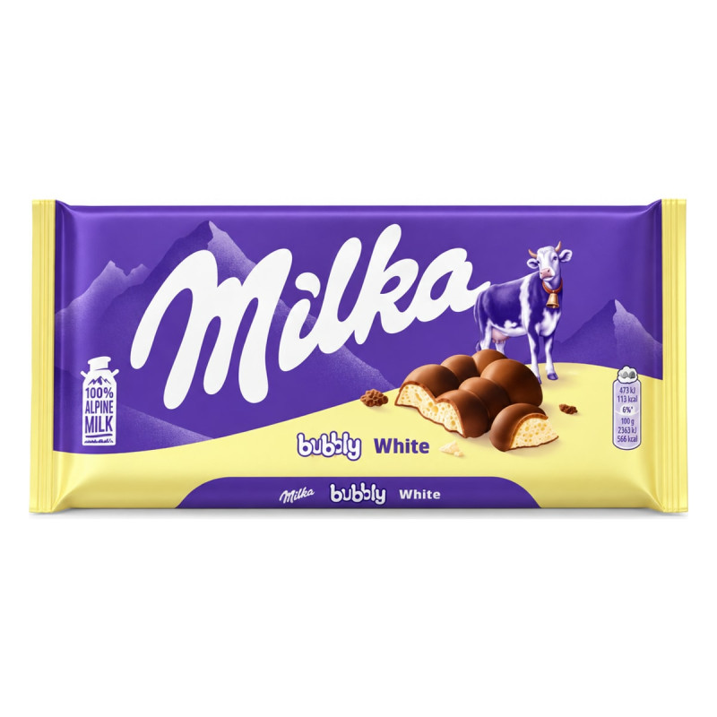 Milka Bubbly White 95 г