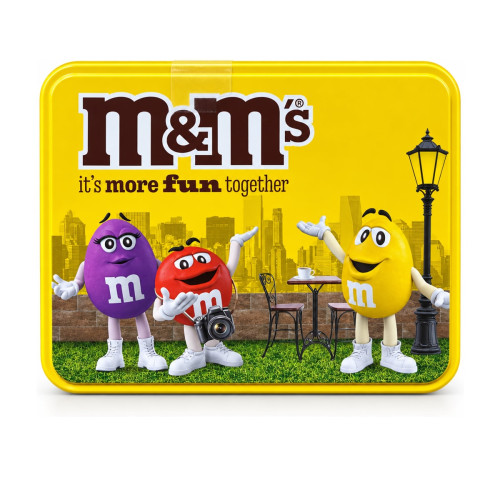 M&M's драже в жёлтой жестяной коробке M&M's драже в жёлтой жестяной коробке