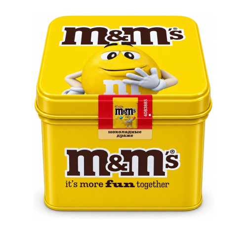 M&M’s — шоколадные драже в жёлтой жестяной коробке