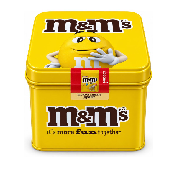 M&M’s — шоколадные драже в жёлтой жестяной коробке